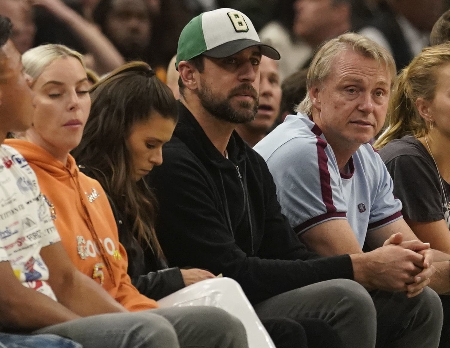 Aaron Rodgers, Danica Patrick at Bucks playoff game